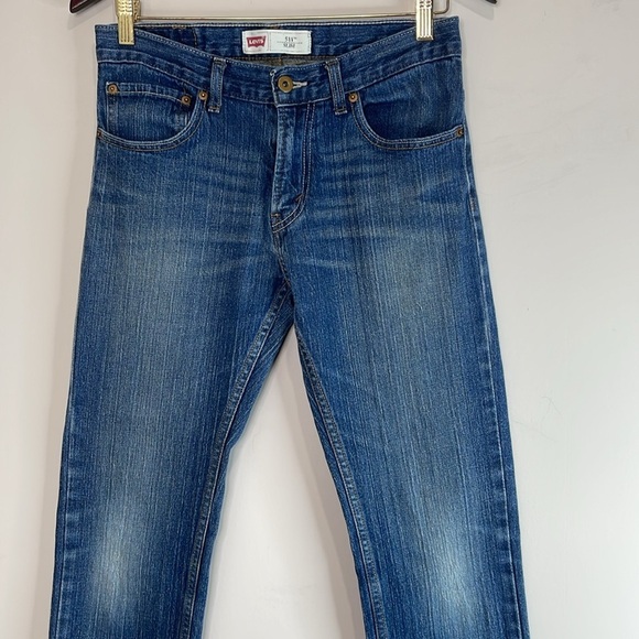 Levi's Girls Retro 511 Slim Straight Jeans Blue Medium Wash Size 16 28x28 - Picture 3 of 11